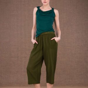 Pantalon kaki en coton bio pour femme WIATR