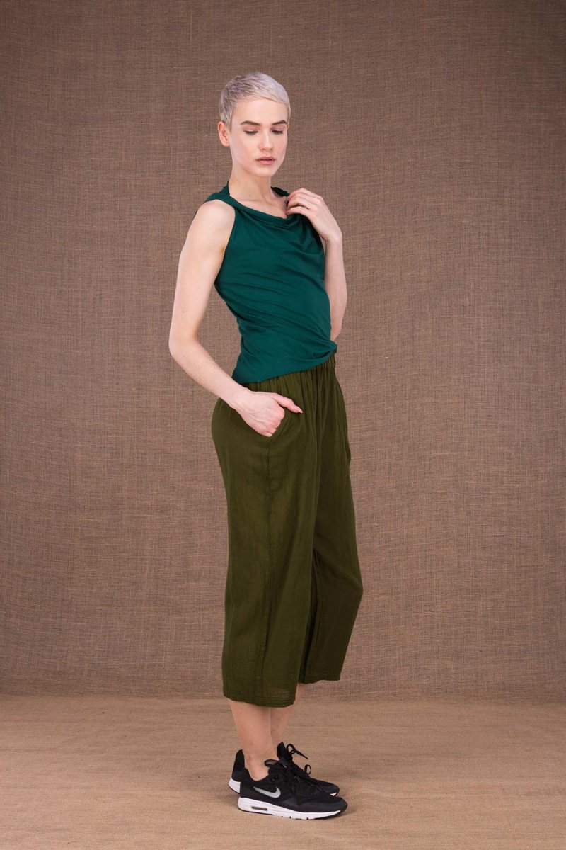 Pantalon kaki en coton bio pour femme WIATR – Image 4