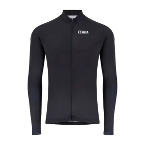 Men's Essential Long Sleeved Cycling Jersey - Black