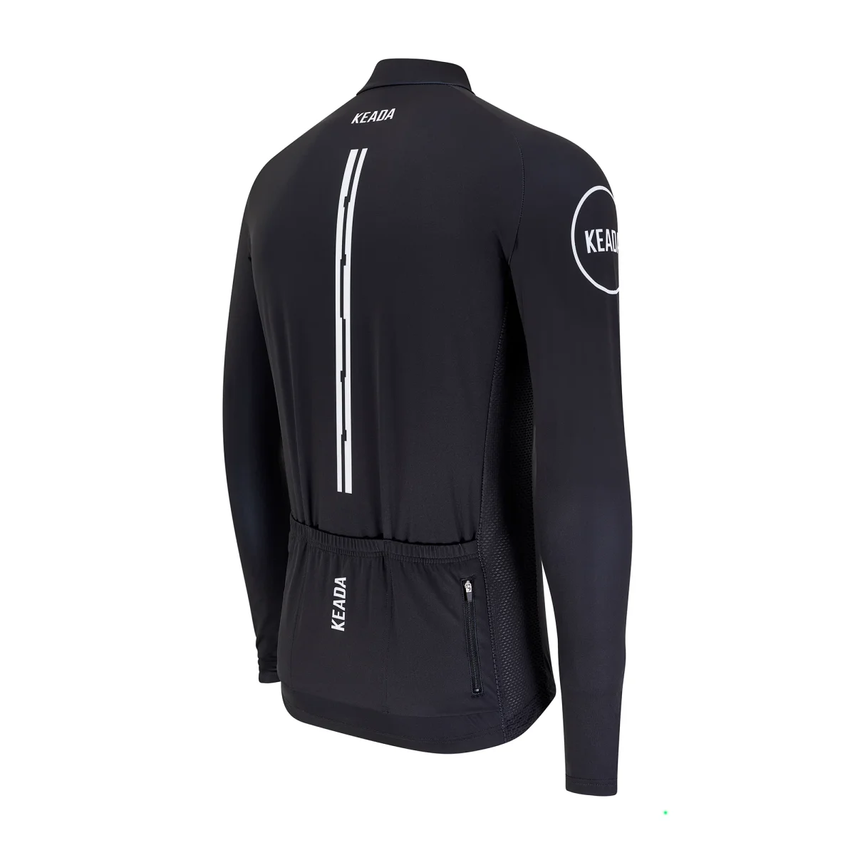 Men's Essential Long Sleeved Cycling Jersey - Black – Image 5