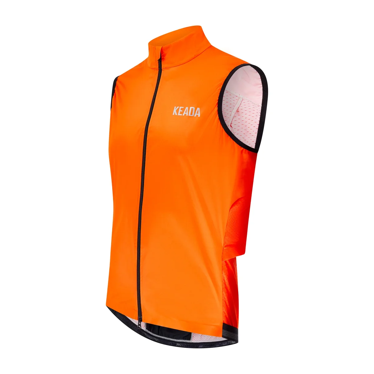Men's Essential Cycling Gilet - Orange – Image 4