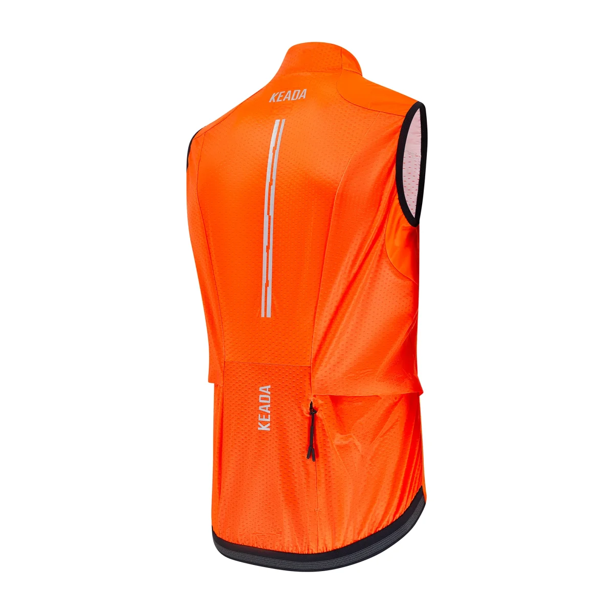 Men's Essential Cycling Gilet - Orange – Image 5