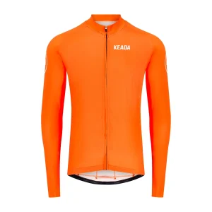 Women's Essential Long Sleeved Cycling Jersey - Orange