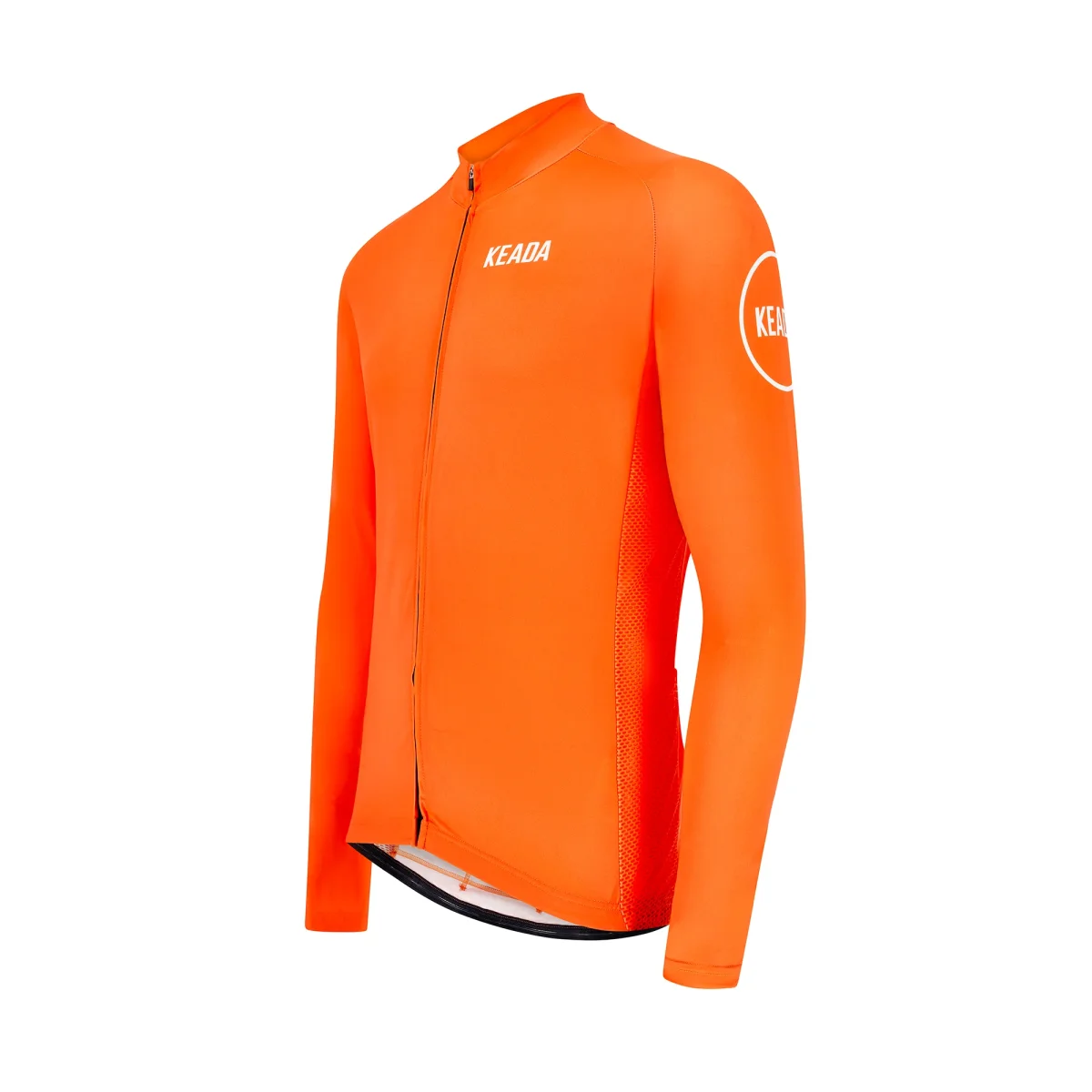 Women's Essential Long Sleeved Cycling Jersey - Orange – Image 4