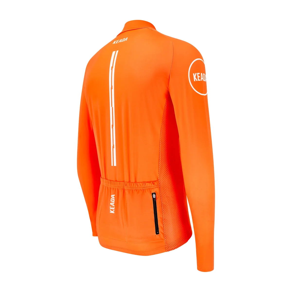 Men's Essential Long Sleeved Cycling Jersey - Orange – Image 5