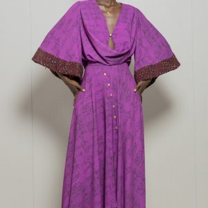 Ensemble haut + jupe en tissu imprimé wafa