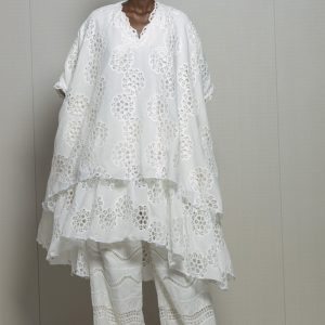 Ensemble haut 2 escaliers avec pantalon en dentelle