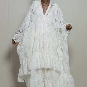 Ensemble haut 1 escaliers avec pantalon en dentelle