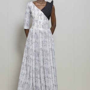 Robe legère avec corset en tissu imprimé Wafa