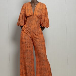 combinaison avec corset à la taille imprimé tissu wafa