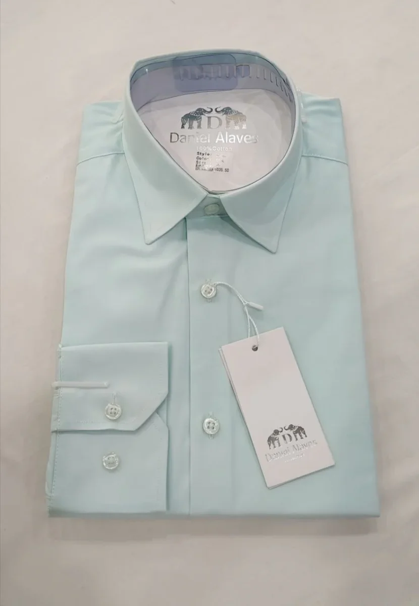 Chemise Col italien en Coton