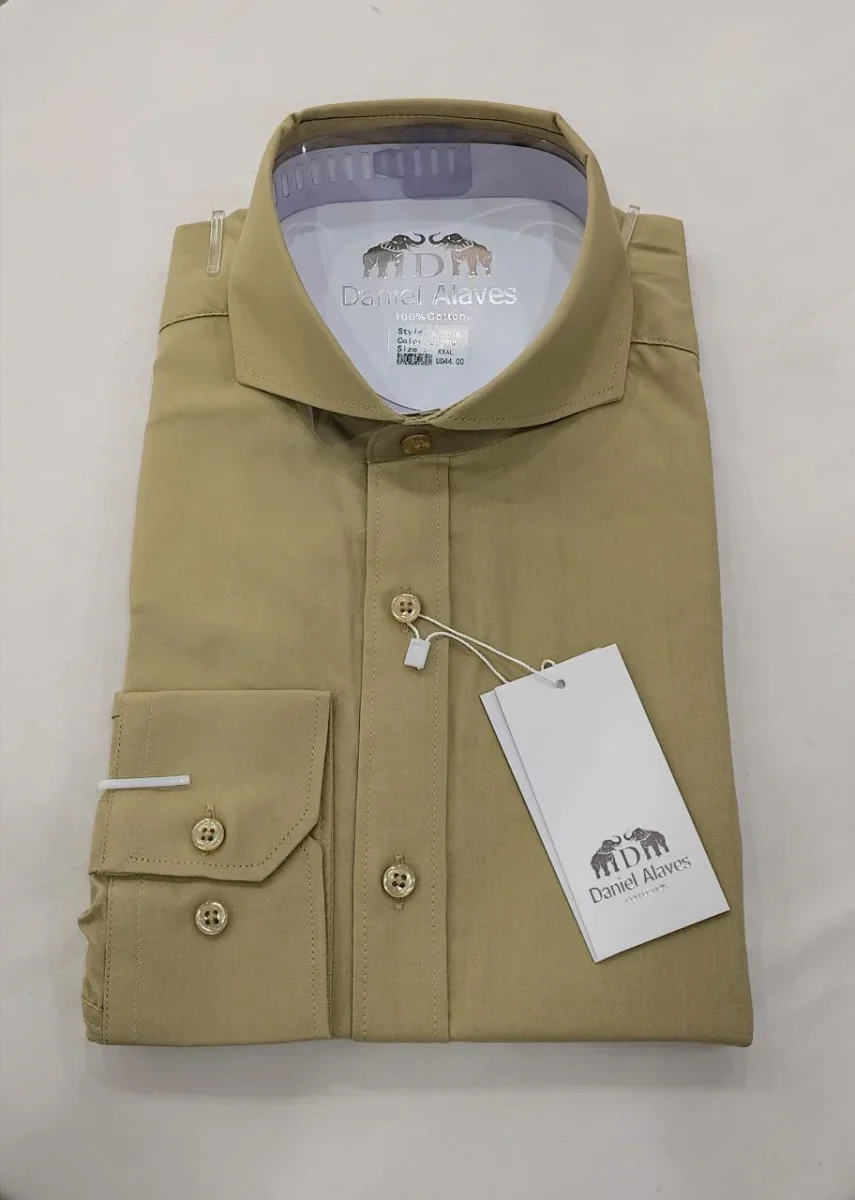 Chemise Col italien en Coton