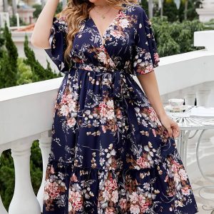 Robe À Fleur Champêtre Grande Taille