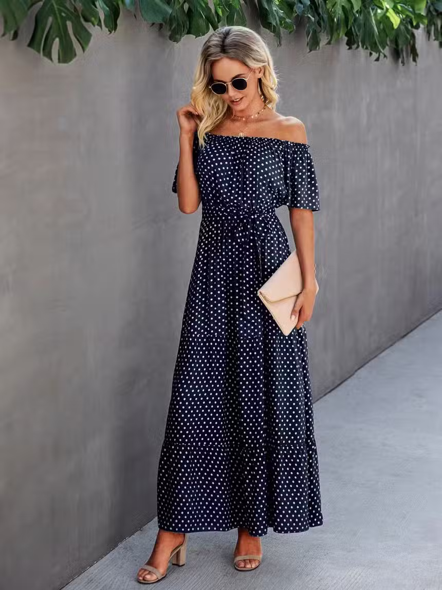 Robe Bohème Chic Bleu