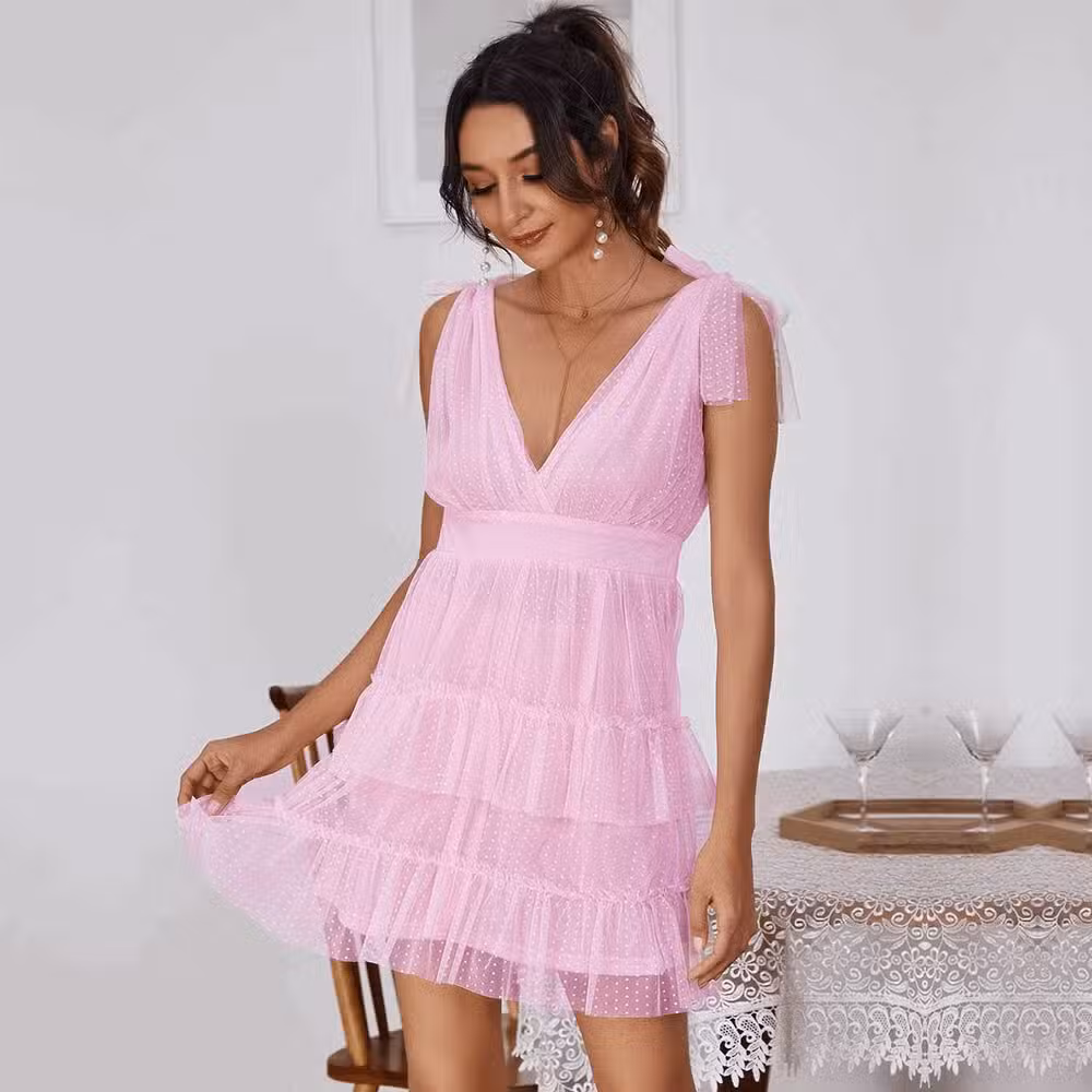 Robe Bohème Chic Rose Poudré