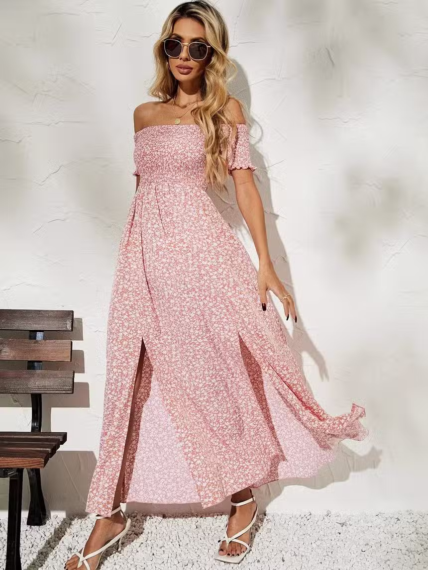 Robe Bohème Chic Rose Poudré