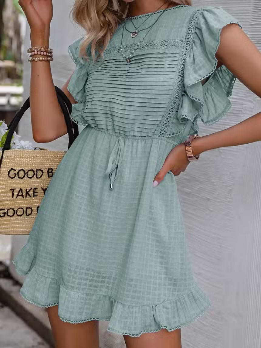 Robe Bohème Chic Vert D’eau – Image 7