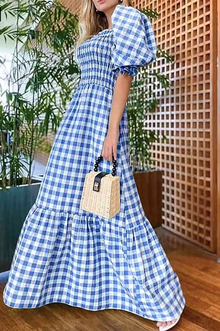 Robe Bohème Col Carré