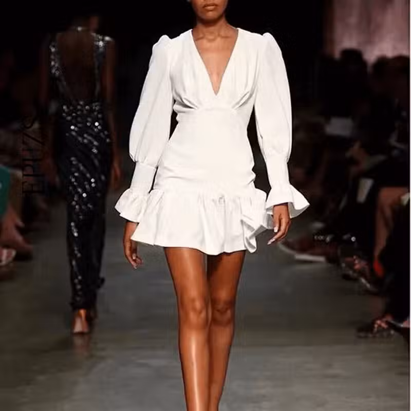 Robe Boheme Courte Blanche été