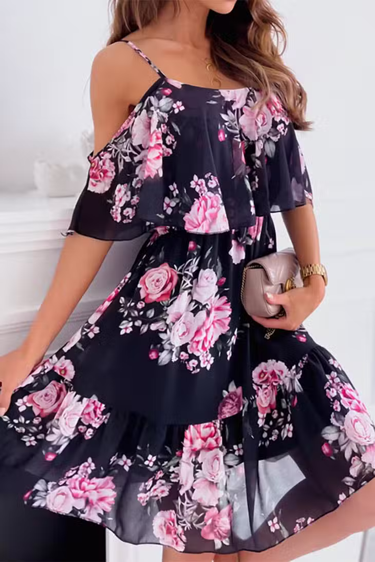 Robe Bohème Fleurie Courte