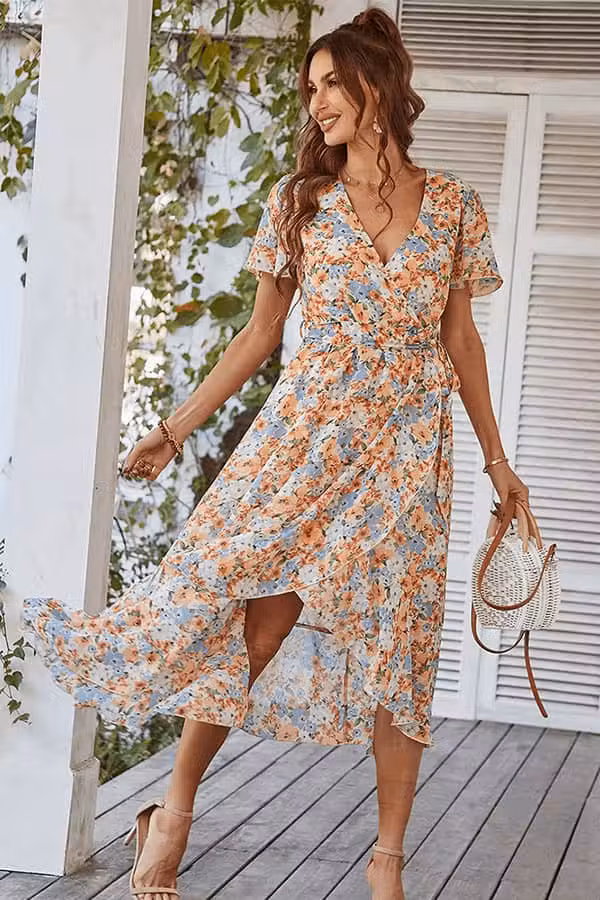 Robe Cache-coeur Champêtre Chic Mariage