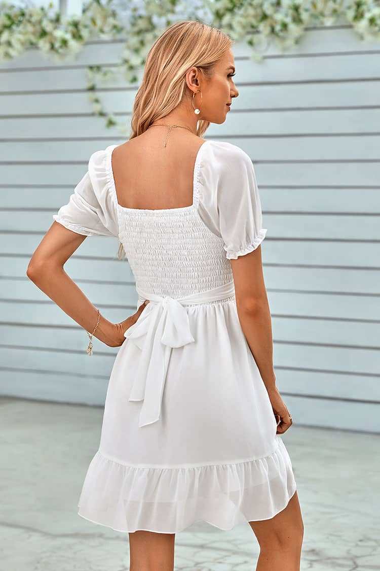 Robe Ceremonie Champêtre Chic Courte – Image 7