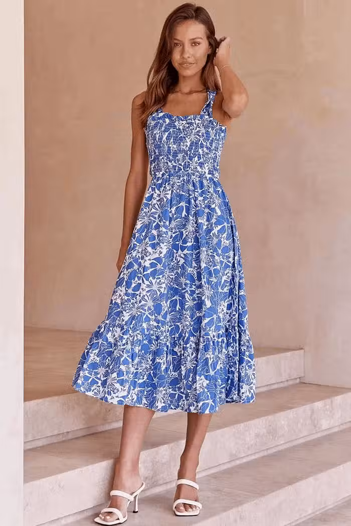 Robe Champêtre Bleu Ciel