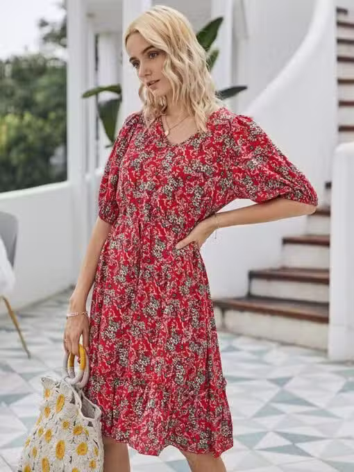 Robe Cocktail Mariage Champêtre Mi Longue