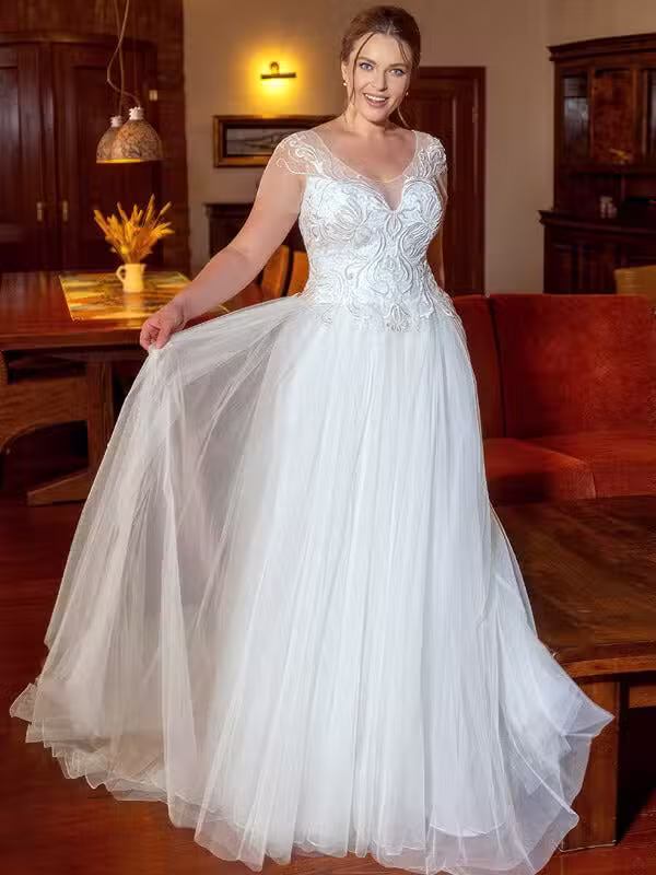 Robe De Mariée Bohème Chic Grande Taille