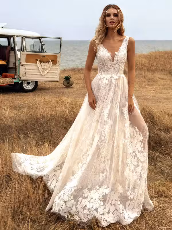 Robe De Mariée Bohème Chic Plage