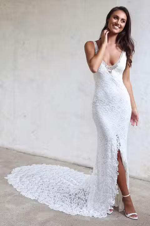 Robe De Mariée Bohème Dentelle Blanche