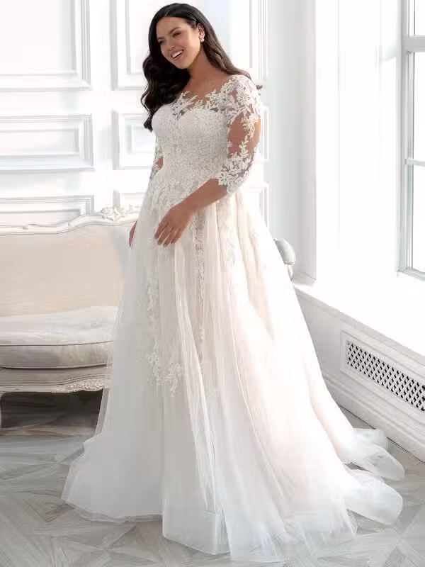 Robe De Mariée Bohème Femme Ronde
