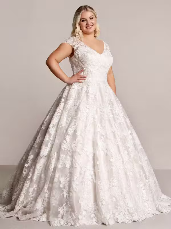 Robe De Mariée Champêtre Pour Femme Ronde