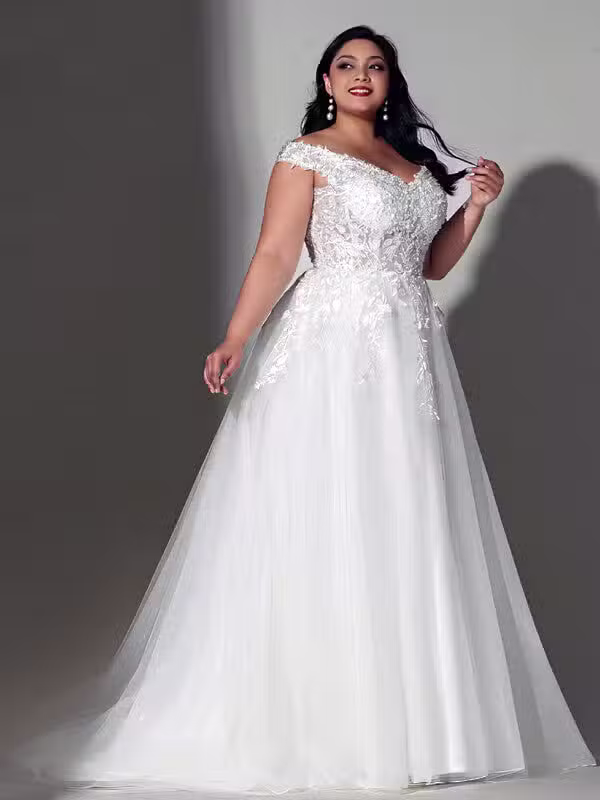 Robe De Mariée Taille Plus Dentelle