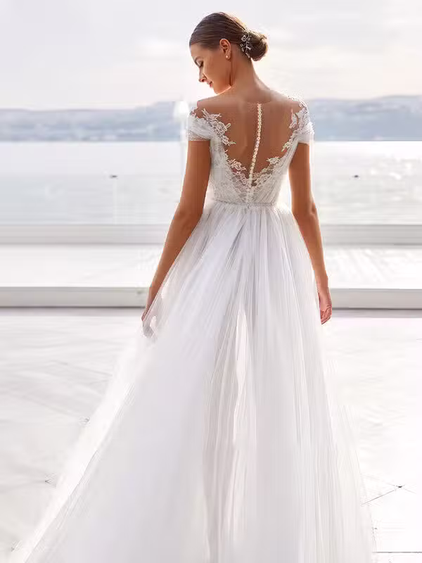 Robe De Mariée Trapèze Boho – Image 3