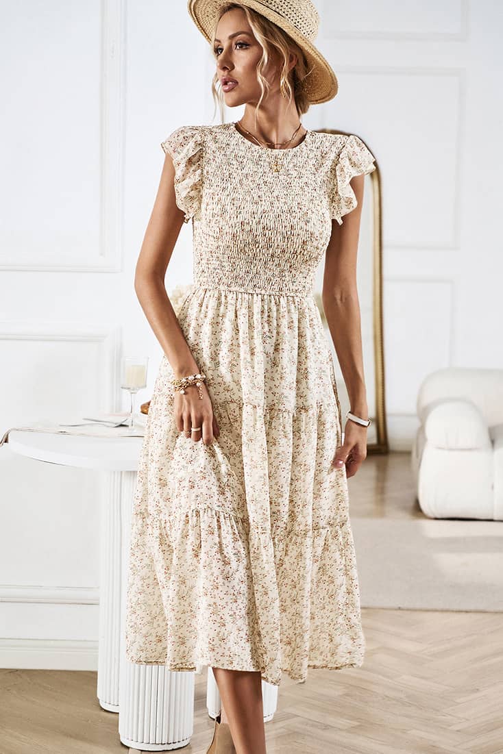 Robe Demoiselle Honneur Fleurie Champêtre