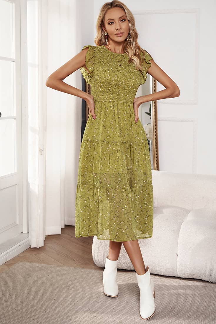 Robe Demoiselle Honneur Fleurie Champêtre – Image 7