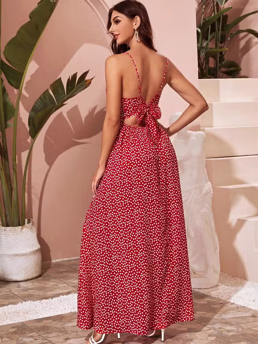 Robe Longue Bohème Chic Rouge