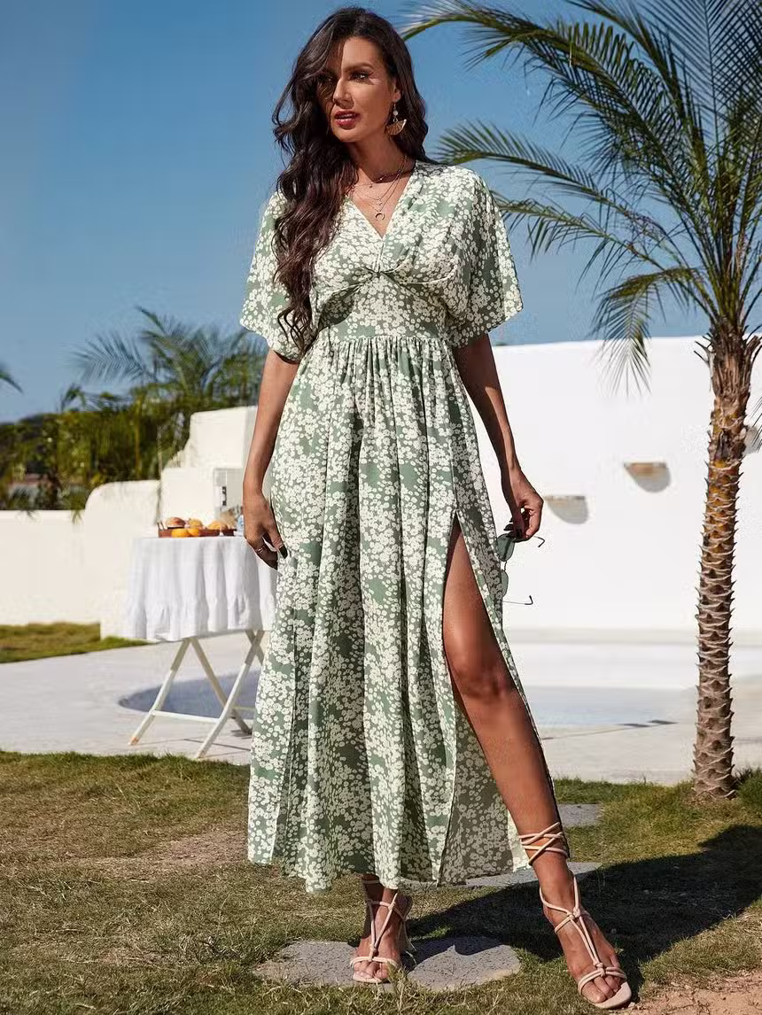 Robe Longue échancrée Bohème