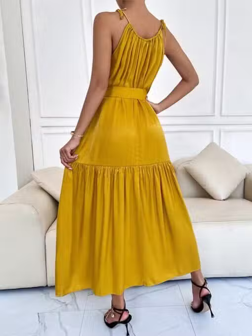Robe Longue Jaune Champêtre