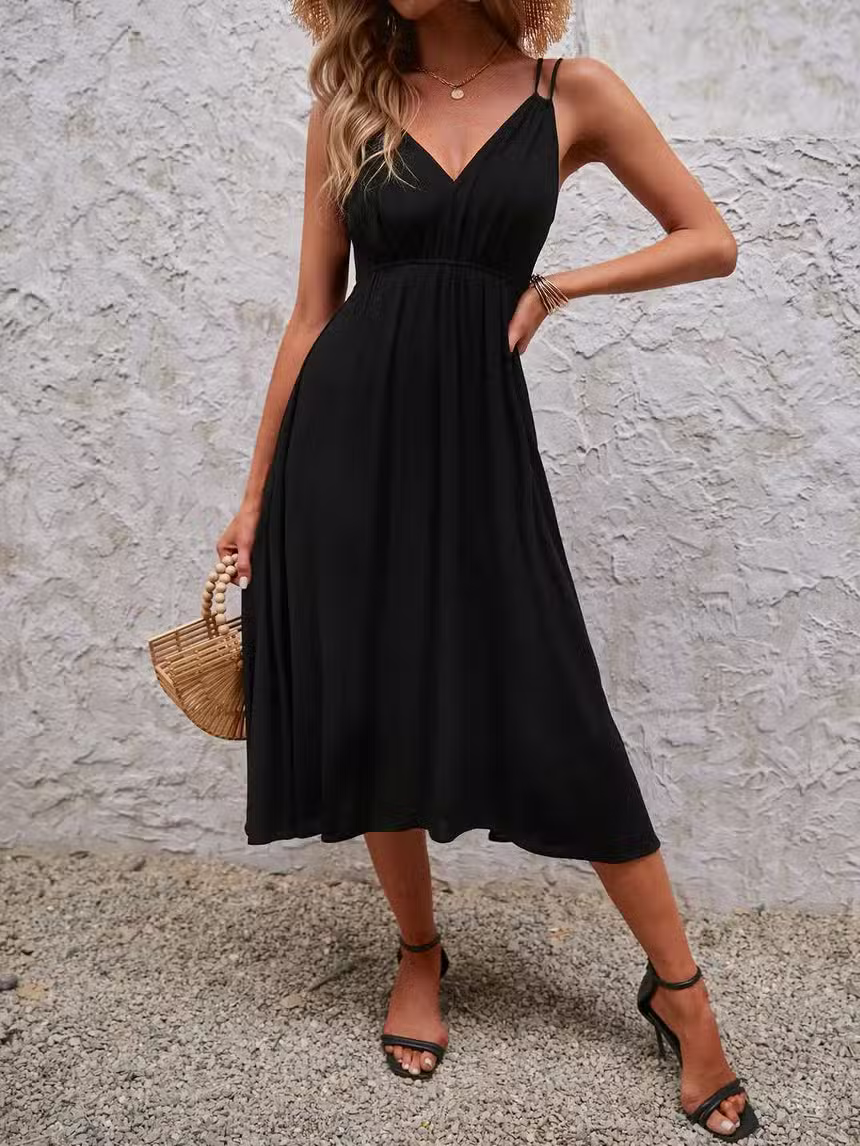 Robe Longue Noire Bohème – Image 5