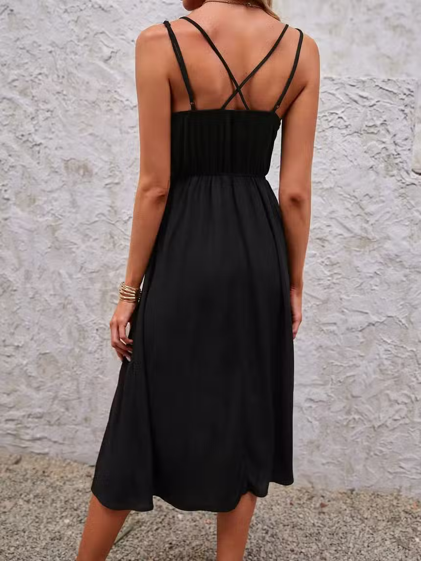 Robe Longue Noire Bohème – Image 4
