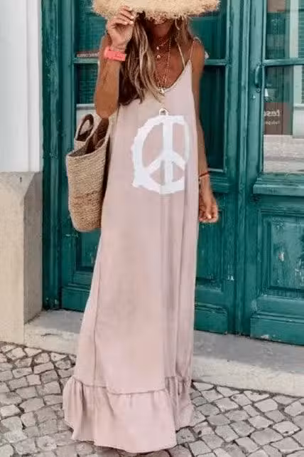 Robe Longue Rose Hippie