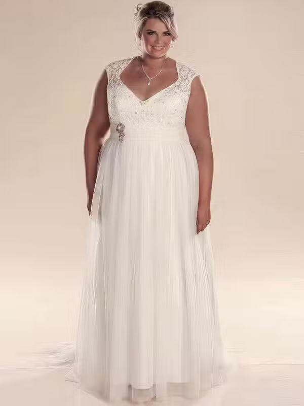 Robe Mariée Femme Ronde Grande Taille – Image 2