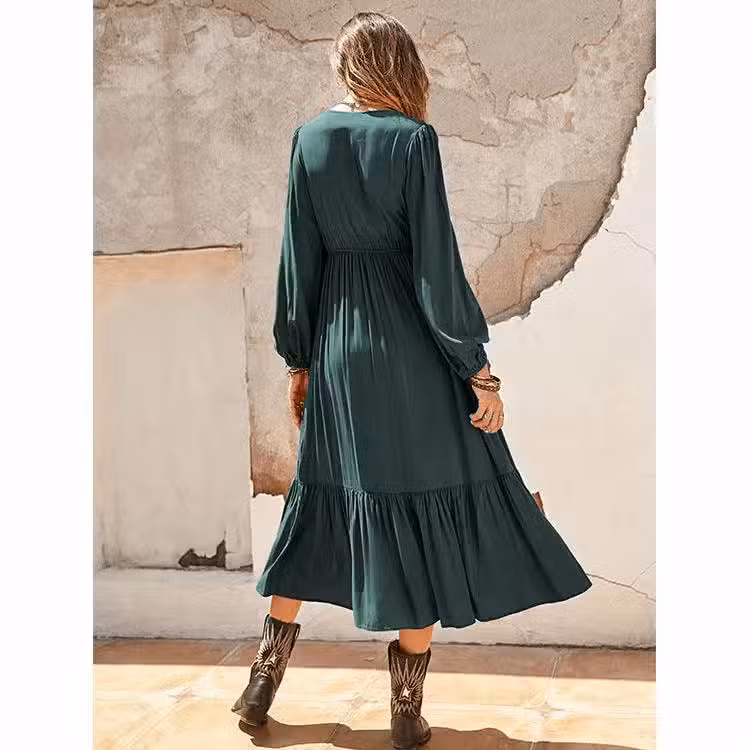 Robe Midi Bohème à Volants – Image 3