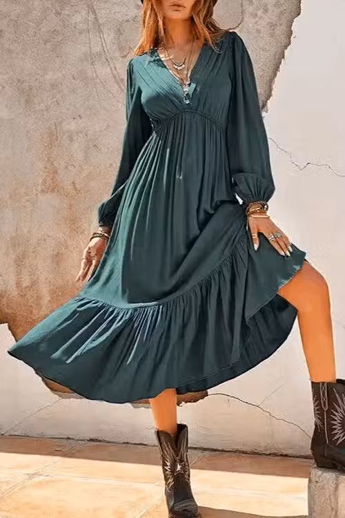 Robe Midi Bohème à Volants – Image 2