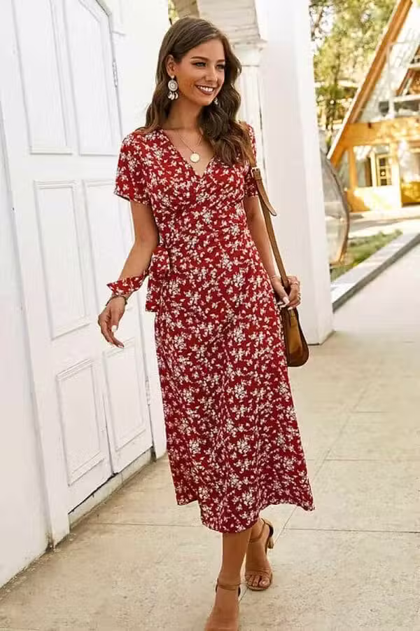 Robe Portefeuille Fleurie – Image 3