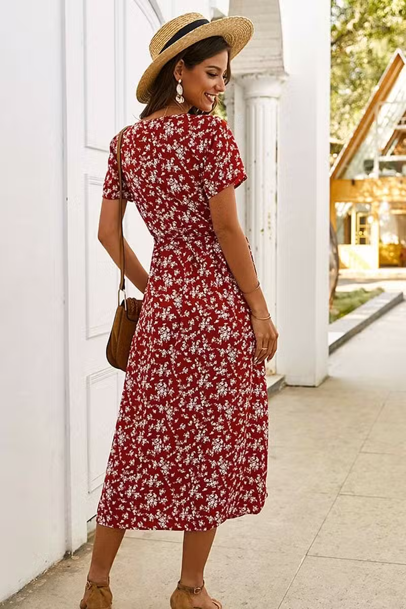 Robe Portefeuille Fleurie – Image 4