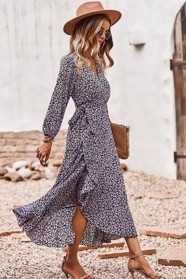 Robe Portefeuille Fleurie – Image 3