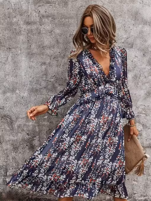 Robe Portefeuille Longue Champêtre